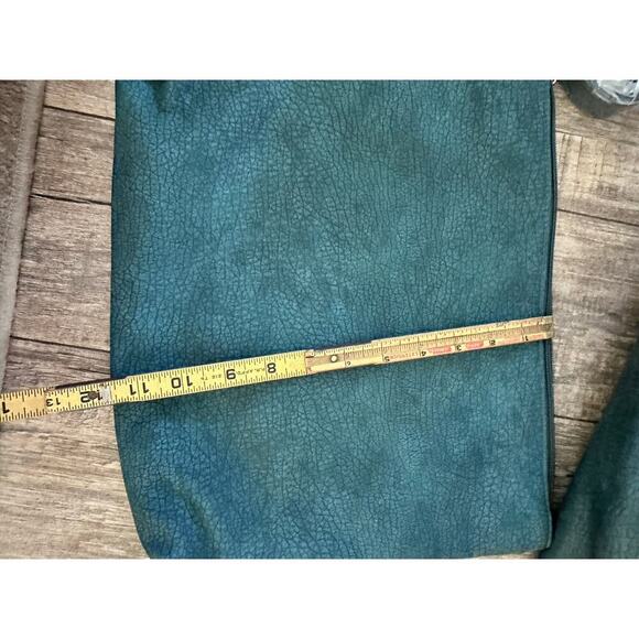 Free People Women's Teal Green Leather Shoulder Straps Tote Bag - Picture 8 of 12